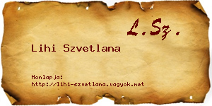 Lihi Szvetlana névjegykártya